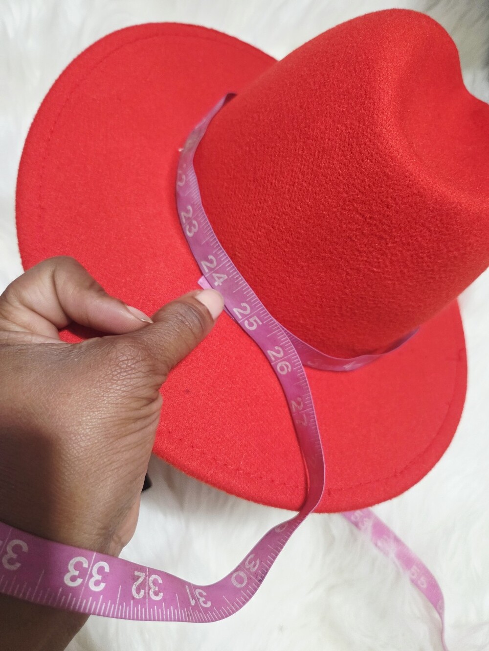 PrettyLittleThing Red Felt Fedora Hat
